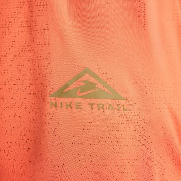 Nike Trail Dri-FIT Rise 365 Men's Short-Sleeve Running Gym Top Orange - Picture 8 of 8